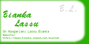 bianka lassu business card
